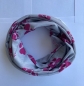 Preview: 1+1gratis Neckwarmer (Pfote pink-grau) Bandana, Multifunktioneller Schal, Schlauchschal