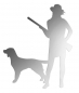 Preview: Car-Sticker "Jaagster met hond"