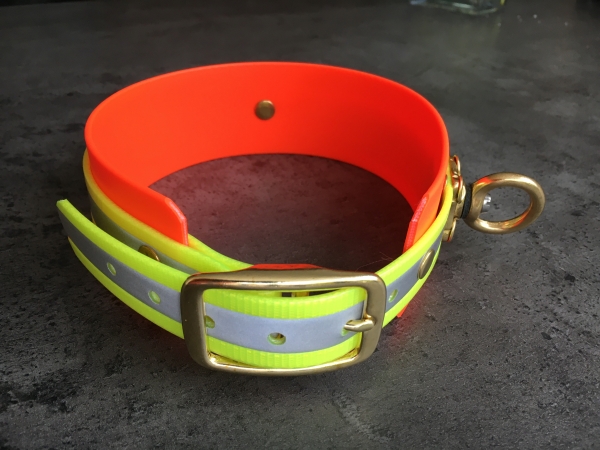 Biothane Zweet-Halsband "bicolor", 25/50mm