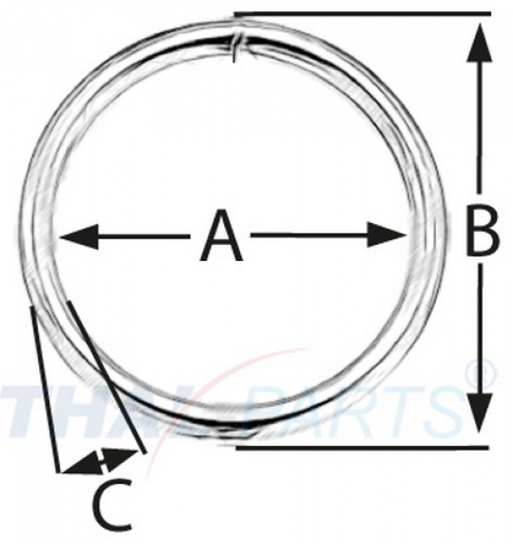 Rundring / O-Ring 20mm silber