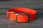 Preview: Biothane Halsband 25mm (Schnalle) in neon-orange — handgefertigt