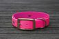 Preview: Biothane Halsband 19/25mm "bicolor" (Schnalle) bicolor: magenta / beere — handgefertigt