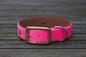 Preview: Biothane Halsband 19/25mm "bicolor" (Schnalle) bicolor: magenta / braun — handgefertigt