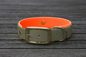 Preview: Biothane Halsband 19/25mm "bicolor" (Schnalle) bicolor: olive / Jagd-grün / neon-orange — handgefertigt