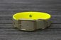 Preview: Biothane Halsband 19/25mm "bicolor" (Schnalle) bicolor: olive / Jagd-grün / neon-gelb — handgefertigt
