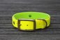 Preview: Biothane Halsband 19/25mm "bicolor" (Schnalle) bicolor: neon-gelb / apfel-grün — handgefertigt