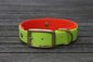 Preview: Biothane Halsband 19/25mm "bicolor" (Schnalle) bicolor: neon-gelb / neon-orange — handgefertigt