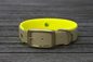 Preview: Biothane Halsband 19/25mm "bicolor" (Schnalle) bicolor: taupe / neon-gelb — handgefertigt
