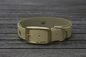 Preview: Biothane Halsband 19/25mm "bicolor" (Schnalle) bicolor: taupe / olive / Jagd-grün — handgefertigt