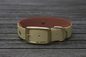 Preview: Biothane Halsband 19/25mm "bicolor" (Schnalle) bicolor: taupe / braun — handgefertigt