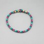 Preview: Collar FieldTrial — rosa-turquesa — vista trasera — hecho a mano en adorit.be