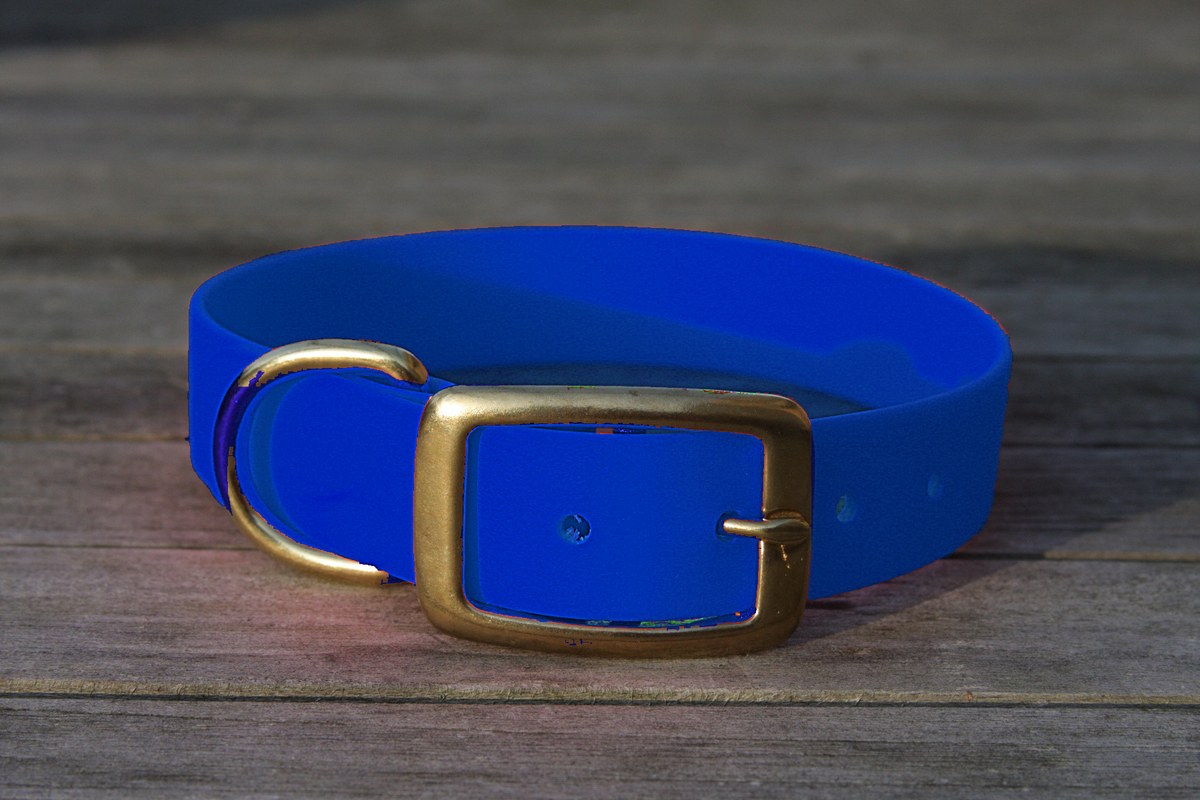 Biothane Halsband 25mm (Schnalle) in dunkel-blau — handgefertigt