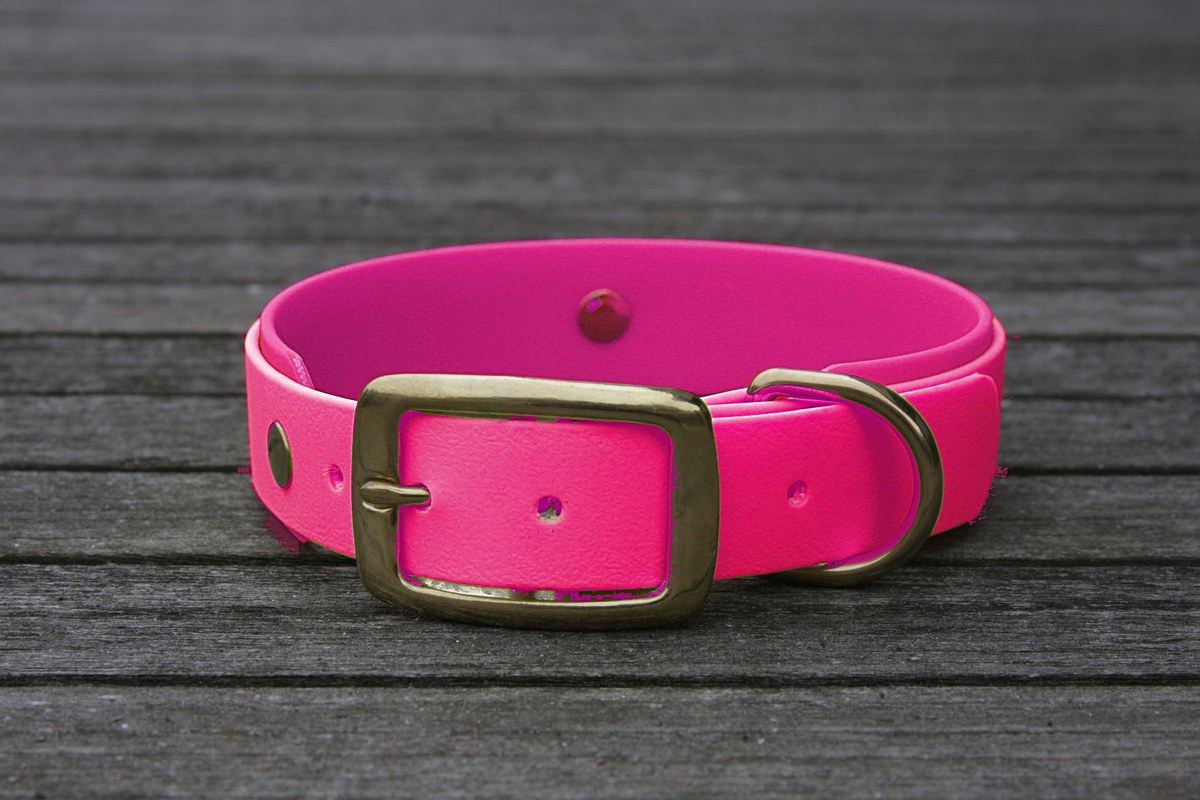 Biothane Halsband 19/25mm "bicolor" (Schnalle) bicolor: magenta / beere — handgefertigt