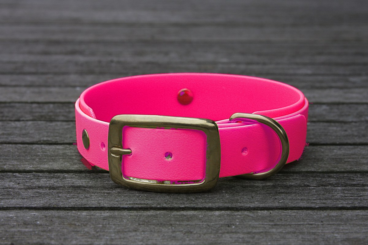 Biothane Halsband 19/25mm "bicolor" (Schnalle) bicolor: magenta / magenta — handgefertigt