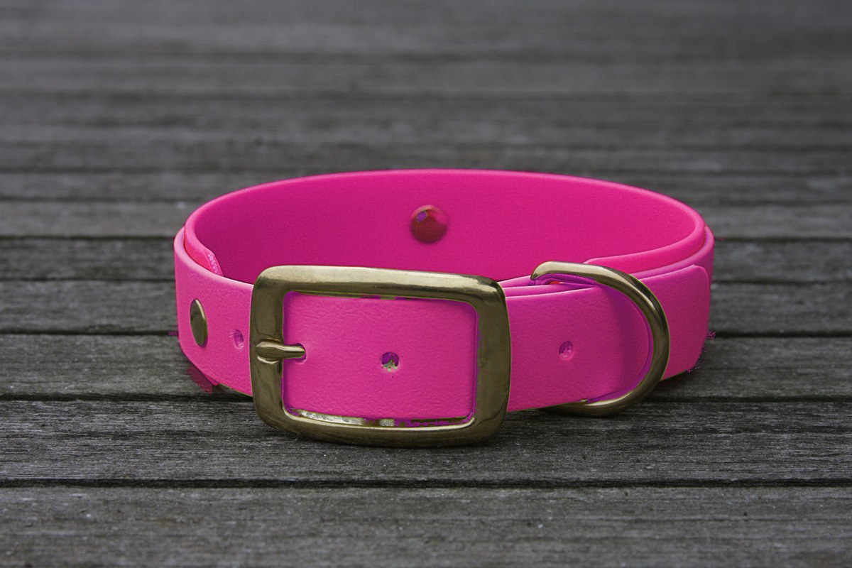 Biothane Halsband 19/25mm "bicolor" (Schnalle) bicolor: beere / beere — handgefertigt