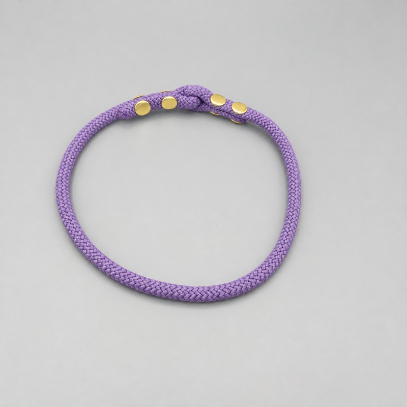 Collar FieldTrial — lavanda — vista trasera — hecho a mano en adorit.be
