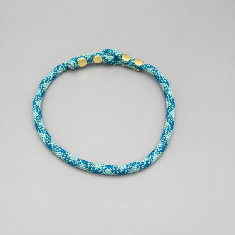 Collar FieldTrial — cian-camuflaje — vista trasera — hecho a mano en adorit.be